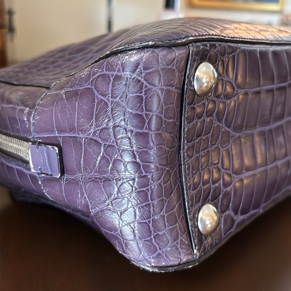 Prada St. Cocco Lucido Crocc Embossed Bauletto Bag with COA - Picture 6 of 17